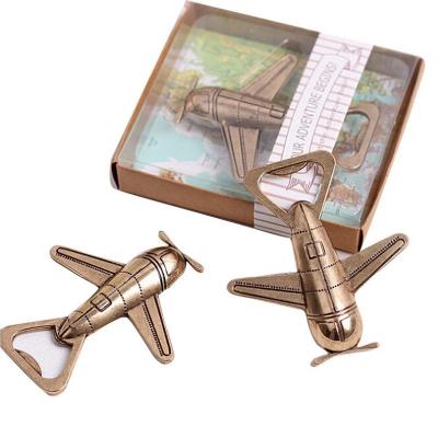 China Viable Creative Antique Airplane Bottle Opener Metal Wedding Supplies Festival Favors Party Favors for sale