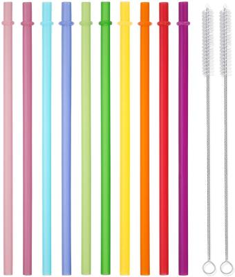 China Eco-friendly Reusable PP Plastic Straws Wedding Bar Party Wine drink straws & Stainless steel clean soft Brush with individual bag for sale