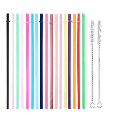 China PP Straw Food Grade Eco BPA Party Drinking Reusable Multicolor Plastic Eco-friendly Wedding Stainless Steel Free Pipe Cleaning Brush for sale