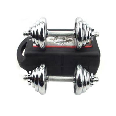 China Universal Top Grade Cast Iron Chromed Gym Equipment 15KG 20KG 30KG Dumbbell Set for sale