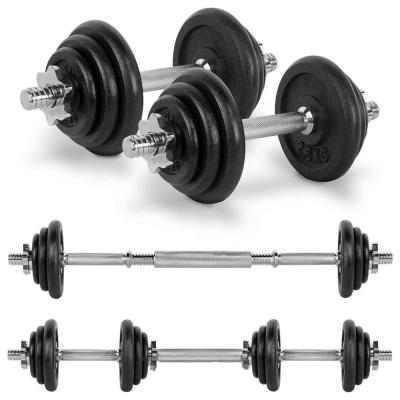 China Durable and Convenient 15kg 20kg 30kg 40kg 50kg Cast Iron Dumbbell Weight Set Adjustable Barbell Set for Weightlifting for sale