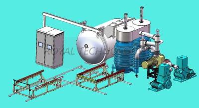 China Horizontale thermische Verdampfungs-Beschichtungs-Einheit, Hochvakuum-Aluminiummetallisierungsbeschichtungs-Maschine zu verkaufen