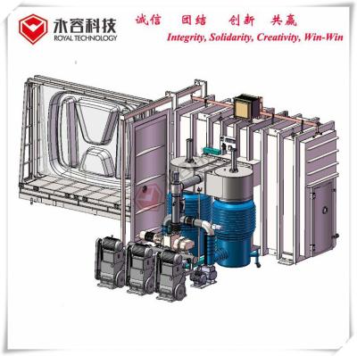 China Máquina de metalização a vácuo de espelhos de carro acrílicos, PMMA Logos e sinais Máquina de metalização a vácuo à venda