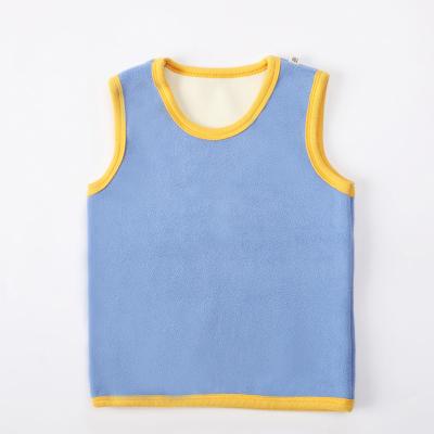 China Keep Warm Wholesale Children's Underwear Autumn And Winter Add Wool Vest Rollover Keep Warm for sale