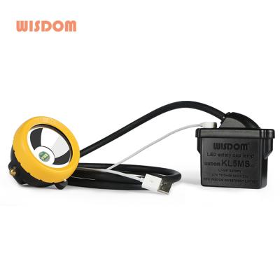 China WISDOM KL5MS Underground Miners Headlight 16000lux ATEX 6.6ah Mining Working Time 13hours for sale