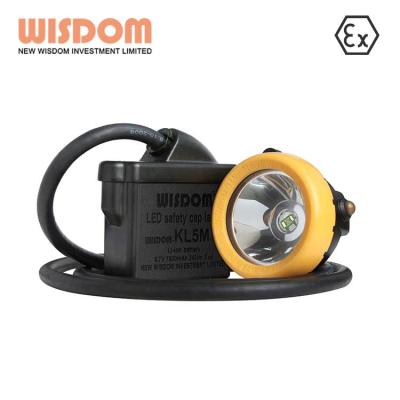 China 11000 Lux China Industrial Tied Head Torch Miner By KL5M Led Headlights WISDOM ATEX Mining Cap Lamps for sale