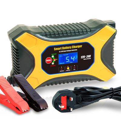 China Smart Pulse Auto Battery Restorer 12V Motorcycle Battery Charger Screen Display Car Battery Charger UK for sale