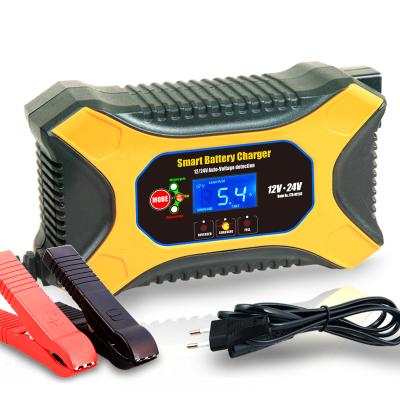 China Fast Charging Automotive 12V/24V Battery Screen Display 8A Battery Defender Net Charger for Car Motorcycle Boat Marine for sale