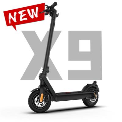 China X9 pro 10 inch lithium battery portable high speed powerful adult electric scooter big motor unisex max power 48v 15.6ah 1100w 100km for sale