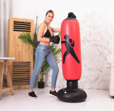 China Custom 160cm PVC Durable High Speed ​​Fitness Training Inflatable Standing Boxing Sandbag For Kids And Inflatable Tumbler Toy for sale