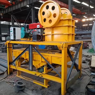 China Various Small Scale Diesel Portable Mobile Mini Concrete Engine Gold Rock Stone Jaw Crusher With Vibrating Screen for sale