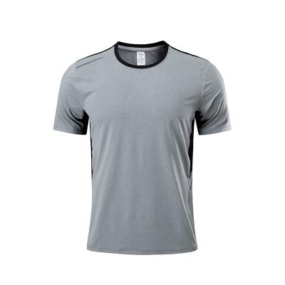 China Summer Sports Men's Running Thin Ice Mesh Sleeve T-shirt Breathable Nylon Short Round Neck Fitness Custom LOGO and Brand for sale