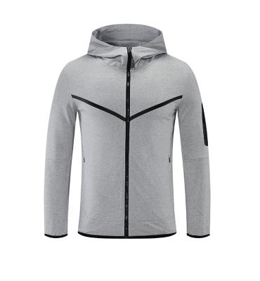 China Brand Spring And Autumn Men's Brand Spring And Coat Gym Training Sportswear Casual Zipper Breathable Wholesale Custom Hooded Jacket For Men for sale