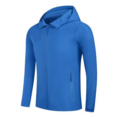 China Factory Wholesale Breathable Hooded Windbreaker Coat Zipper Waterproof Quick Dry Logo Unisex Outdoor Sport Jacket for sale