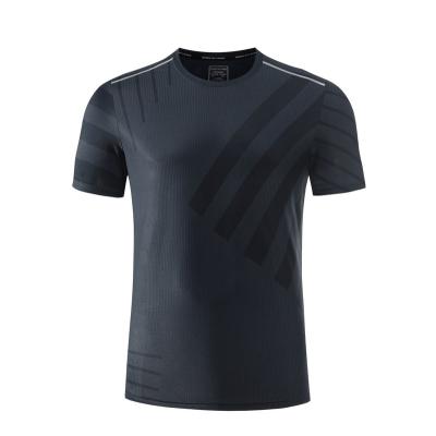 China 2021 Logo Men's Breathable Gym Suit Fitness T-shirt Running Sportswear Custom Made High Quality Quick Dry for sale