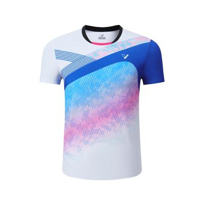 China Breathable super quality ping pong clothes low price unisex T-shirt volleyball wear quick dry breathable badminton running singlet for sale