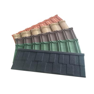 China French Nigeria Anti Fade Sound Proof Roman Stone Coated Metal Roof Tile For Sale for sale