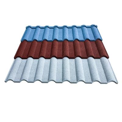 China JEEHOO Contemporary Classic Type Stone Metal Coated Roof Tile With Glue And Sand Free for sale