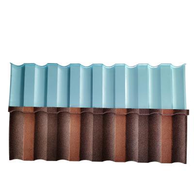 China 1340*420 mm China Best Low Price Building Materials Lightweight Colorful Stone Coated Metal Roof Tiles for sale