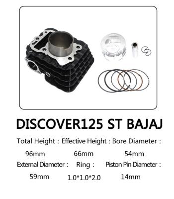 中国 54mmの腔線径・山径とのDiscover125 ST BAJAJシリンダー キットの黒色 販売のため