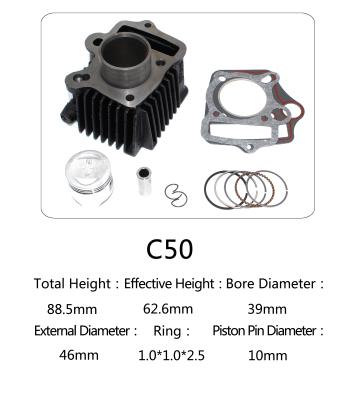 China Black C50 50cc Motorcycle 4 Stroke Single Cylinder Kit For Pulsar Accessories for sale