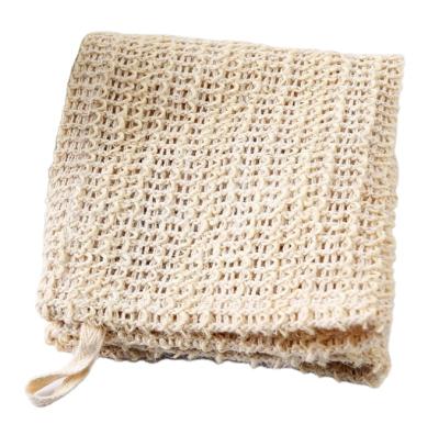 China EXFOLIATING 100% Eco Friendly Renewable Sisal Fiber And Biodegradable Body Scrubber Towel Sisal Exfoliating Washcloth for sale