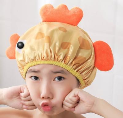 China Sustainable Kids Waterproof Animal Bath Hat Set Cute Toddler Shower Bath Hats For Boys Or Girls for sale