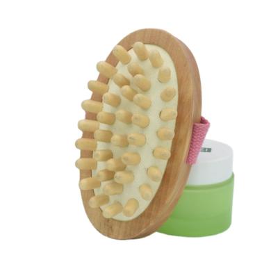 China All Natural Body Slimming Circulation Brush Muscle Relax Wooden Palm Sauna Spa Bath Anti Cellulite Massager for sale