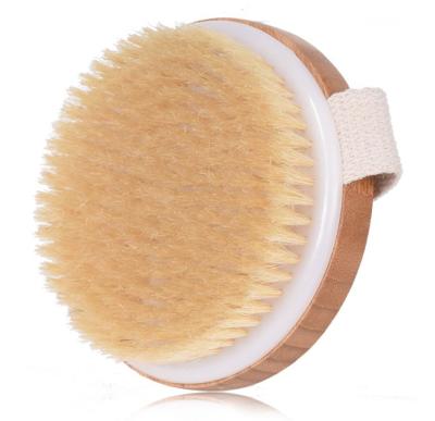 China All Natural Boar Bristle Exfoliator Wet & Dry Body Brush Bamboo Body Brush for sale