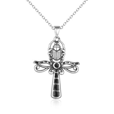 China Nickel Free and Lead Free Sterling Silver Jewelry Vintage Bug Free Cross Necklace for Men Women Girls for sale