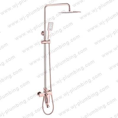 China Without Sliding Bar Rain Shower Faucet Bathroom Faucet Surface Mounted Tub And Shower for sale