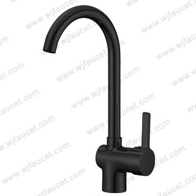 China Single Metered Faucet Torneira Para Cozinha Sanitary Ware Handle Gold Sink Faucet Kitchen Mixer Taps Faucet Brass Metal Black Faucet for sale