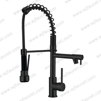 China Pull Out Spray Torneiras De Cozinha Negro Sprayer Kitchen Taps Spring Sink Faucet 304 Stainless Steel Pull Down Black Kitchen Faucet for sale