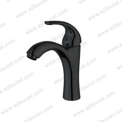 China Single Handle Bathroom Faucet Hot And Cold Mixer Taps Stainless Steel Basin Faucet Black Bathroom Sink Modern Metered Toilet Vanity Faucet for sale