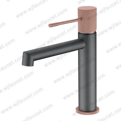 China Luxury Metered Faucets Stainless Steel Bath Mixer Taps Rose Gold Sink Faucet Wash Basin Faucets Mixer Black and Gold Bathroom Basin Faucet for sale