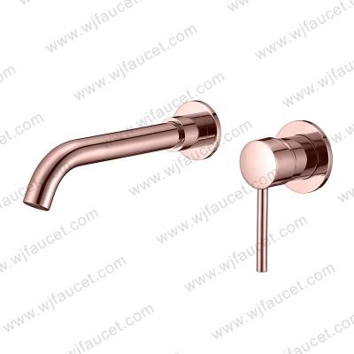 China Wall Mounted Mixer Taps Stainless Steel Basin Faucets Mixer Taps Rose Gold Lavabo Faucet Bathtub Taps For Bathroom for sale