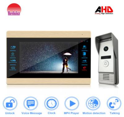 China AHD 7 inch Indoor monitor TOUCH SCREEN video door phone with motion detection for villa AND IR-CUT for sale