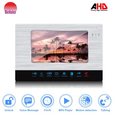 China High resolution 1024*600 video door phone / door bell / intercom for villas, support 2 to 6 system for sale