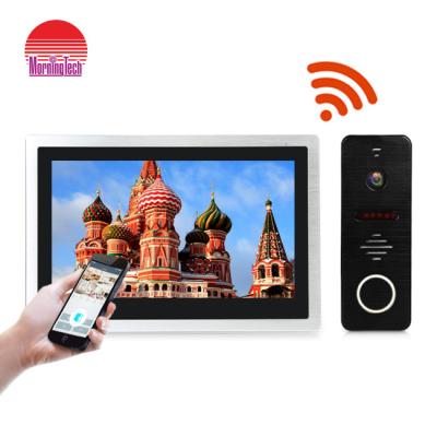 China 10 Inch big touch screen ip video intercom wi-fi video door phone doorbell IP video door bell SIP for sale