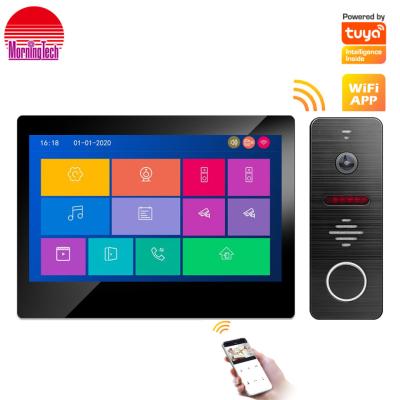 China IP/WiFi 4 Wire HD Touch Screen Video Intercom Smart Home Tuya Wire/Wireless Video Door Phone Doorbell for sale