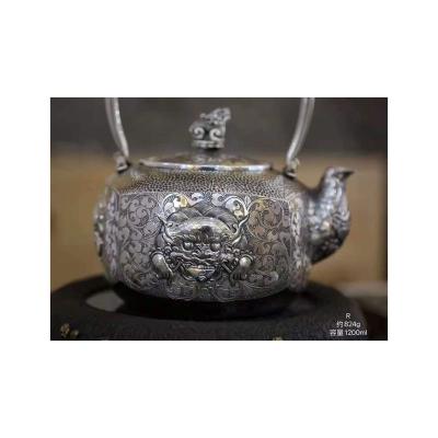 China Boiling Water High Quality 999 Standards Silver Handmade Gift Teapot Viable Animal Pot for sale