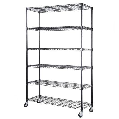 China 48 x 18 x 82 inch Viable 2021 6 Tier NSF Metal Grocery Shelf Store Wire Material Shelving for sale