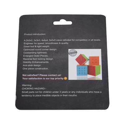 China Custom High Quality Eco-friendly Full Color Insert Varnishing Rubikes Cube Magic Cube Hard Instruction Card for sale