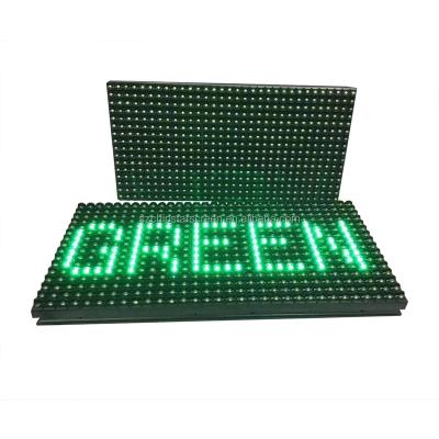 China Shops DIP Constant Voltage Drive P10 Outdoor Led Digital Scrollable Advertising Screen Module P10 Green Color Led Display Module for sale