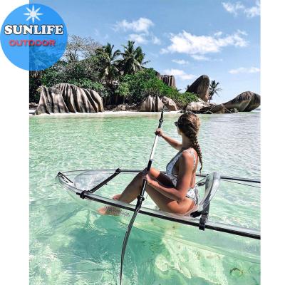 China Warter Sports Sunlife Factory Glass Bottom Kayak With Clear Seats And Trim System for sale