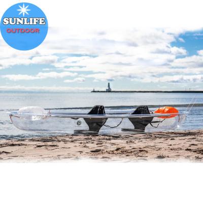 China Warter Sports ISO And CE Certificate Approved Transparent Clear Sun Life Kayak With Paddles And Seats for sale