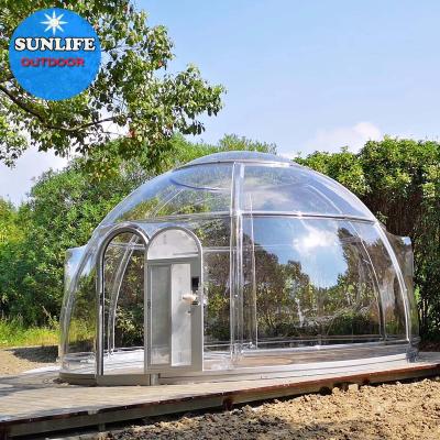 China 2020 popular prefab glamping tent dome tent UV-resistant and waterproof 2020 spots outdoors used for garden for sale