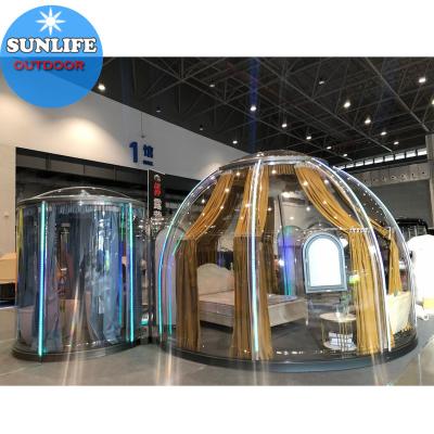 China factory direct sales UV-resistant and waterproof glamping geodesic domes tents with cushion for sale