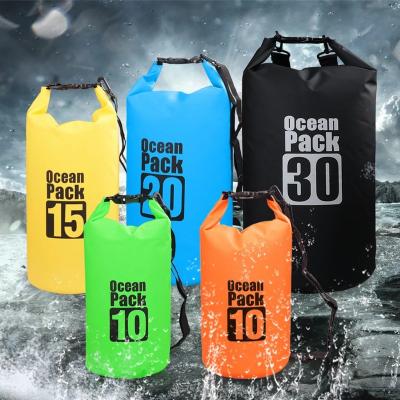 China Lightweight Outdoor Waterproof 10L/15L/20L/30L Dry Bag For Kayak Rafting Boating River Trekking Pool Kayaking for sale