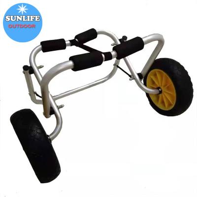 China Foldable Kayak Canoe Boat Carrier Trolley Carry Cart Wheel Yellow for sale